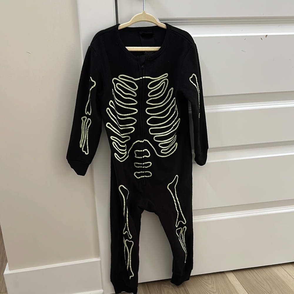 Black Skeleton Glow-in-the-Dark Onesie
